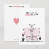 Valentijnsdag in de klas notitiekaartje (Voorkant / Achterkant)