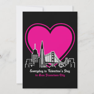 Valentijnsdag in San Francisco Stad Kaart