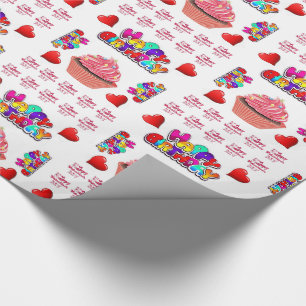 Valentijnsdag inpakpapier Happy Birthday