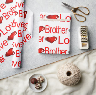 Valentijnsdag Inpakpapier Liefde Broer Harten