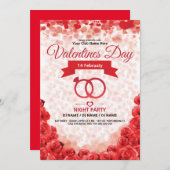 Valentijnsdag Invitation Flyer Kaart (Voorkant / Achterkant)
