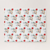 Valentijnsdag Jigsaw Puzzel Harten Fire Sneeuwman (Horizontaal)