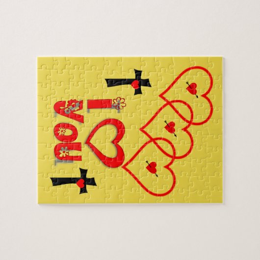 Valentijnsdag Jigzaag Puzzle Legpuzzel (Horizontaal)