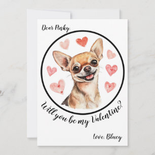Valentijnsdag kaart Chihuahua