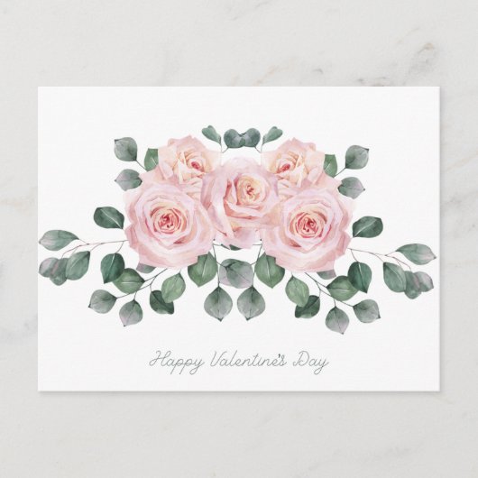 Valentijnsdag Kaart "Happy Valentine's Day" (Voorkant)