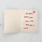 Valentijnsdag Kaart knuffel (Binnen)