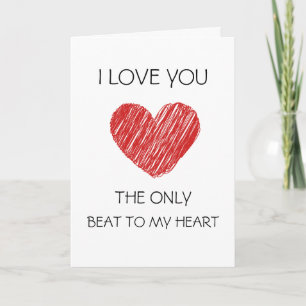 Valentijnsdag kaart met liefdesboodschap