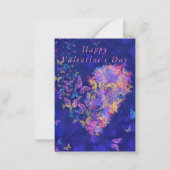 Valentijnsdag Kaart met Vlinder Hart Notitiekaartje (Achterkant)