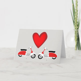 Valentijnsdag Kaart Scooter Liefde