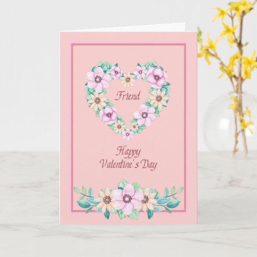 Valentijnsdag Kaart voor Vrouw Friend (Gele Bloem)