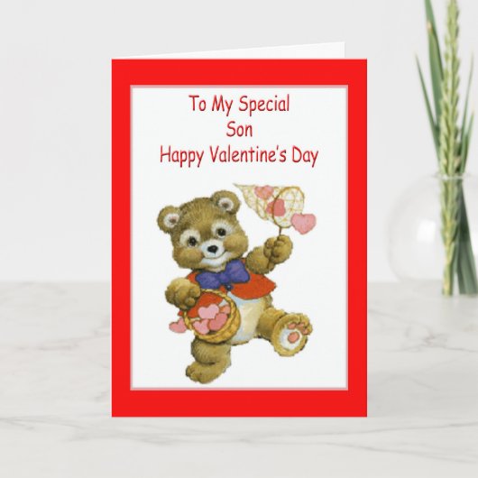 Valentijnsdag Kaart voor zoon (Voorkant)