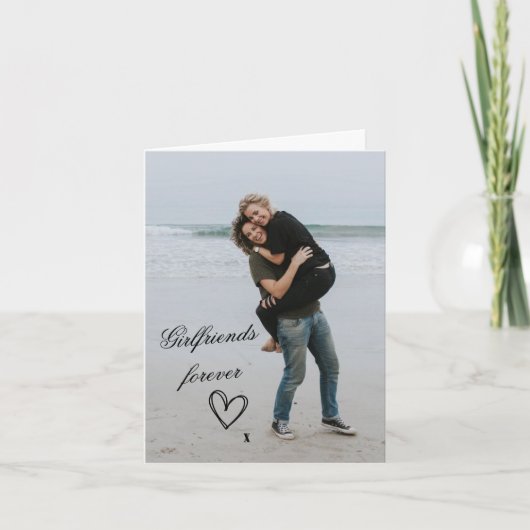 Valentijnsdag-kaart - Vriendinnen voor altijd stra Feestdagen Kaart (Voorkant)