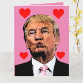 VALENTIJNSDAG KAARTEN MET DONALD TRUMP IN OVERGROO (Gele Bloem)
