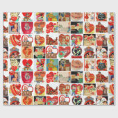  Valentijnsdag kaarten retro rood papier (Vlak)