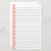 Valentijnsdag kabelgrens briefpapier (Voorkant / Achterkant)