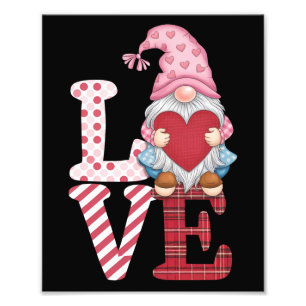 Valentijnsdag Kabouter Liefde Koppel Cadeaus voor  Foto Afdruk