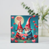 Valentijnsdag Kabouters  Feestdagenkaart (Staand voorkant)