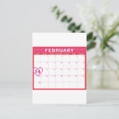 Valentijnsdag-kalender Feestdagenkaart (Staand voorkant)