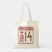 Valentijnsdag Kalender Tote Bag (Achterkant)