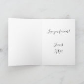 Valentijnsdag kalligrafie hart met vers feestdagen kaart (Binnen)