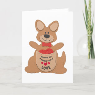 Valentijnsdag Kangoeroes kerstkaart Feestdagen Kaart
