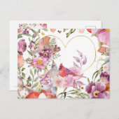 Valentijnsdag Kardinalen Briefkaart (Voorkant / Achterkant)