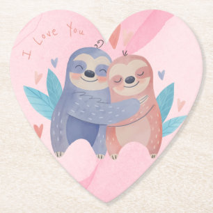 Valentijnsdag Kartonnen Onderzetters