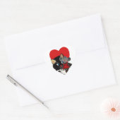  Valentijnsdag, kat-muis-theebeker Hart Sticker (Envelop)