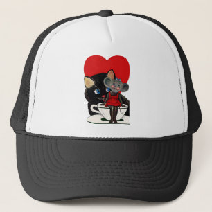Valentijnsdag, kat-muis-theebeker Trucker Pet