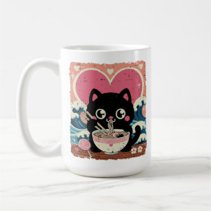 Valentijnsdag Kat Ramen Kawaii Japanse Meisjes Kin Koffiemok