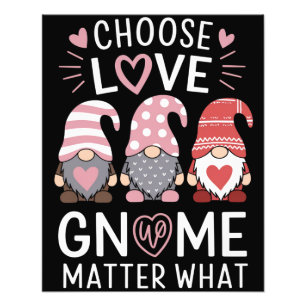 Valentijnsdag Kies Liefde Gnoom Maakt Wat Maakt Foto Afdruk