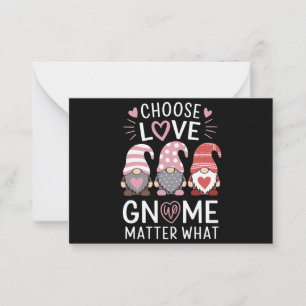 Valentijnsdag Kies voor liefde Gnome Maakt niet ui Notitiekaartje