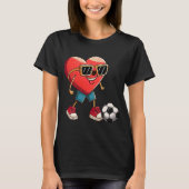 Valentijnsdag Kinder jongens Mannen Hart Football T-shirt (Voorkant)
