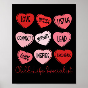 Valentijnsdag Kinderlevensspecialist Cute Hearts Poster