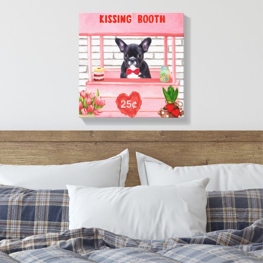 Valentijnsdag KissingBooth Canvas Afdruk (Insitu (Slaapkamer))