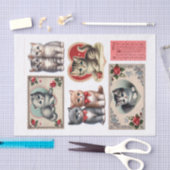  Valentijnsdag Kitten Fussy Cuts Tissuepapier (Craft)