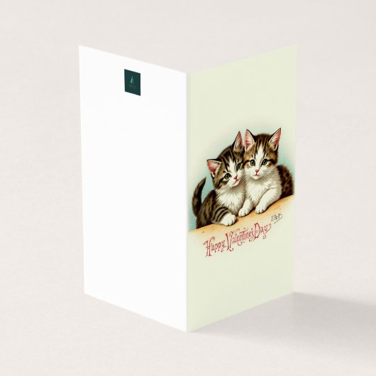 Valentijnsdag Kittens Blank Groet Kaart (Buitenkant)