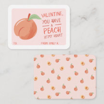 Valentijnsdag klaslokaal peach van mijn Kaart van 