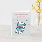 Valentijnsdag Klein Dochter Kaart (Gele Bloem)