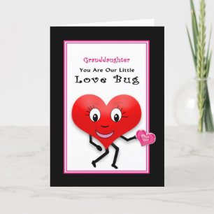Valentijnsdag, kleindochter, onze liefdesbuik kaart
