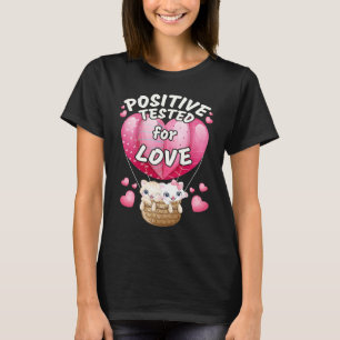 Valentijnsdag koppels rode hartballon t-shirt