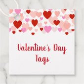 Valentijnsdag Label, rode en roze hart grens Bedankjes Labels (Voorkant)