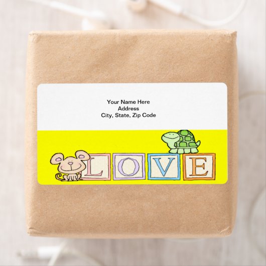 Valentijnsdag Labels - Geel schilderen (Insitu)