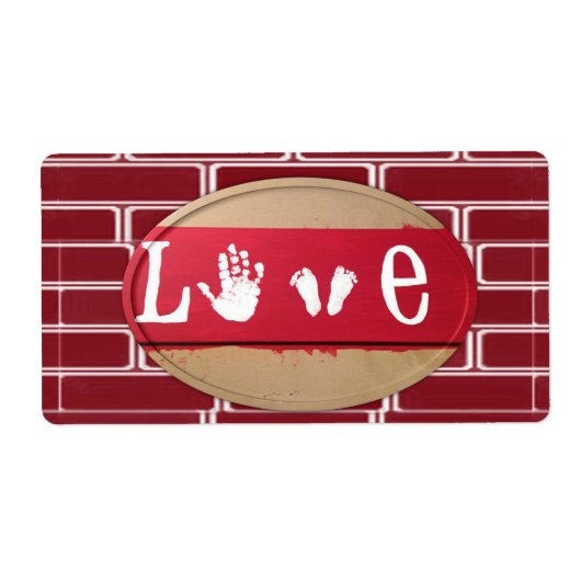 Valentijnsdag Labels Love (Voorkant)