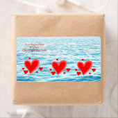 Valentijnsdag Labels Zee of Love Hearts (Insitu)