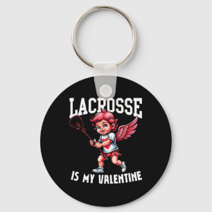 Valentijnsdag Lacrosse Lovers Funny Cupid Lacross Sleutelhanger