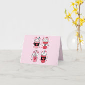 Valentijnsdag Latte Coffee Lover Kaart (Gele Bloem)