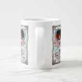 Valentijnsdag, legante vrouw in het hart Extra Grote Mok (Achterkant)