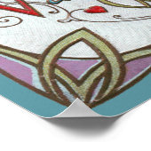  Valentijnsdag, legante vrouw in het hart Poster (Hoek)