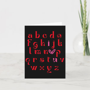 Valentijnsdag Leraar Alfabet Abc Ik Hou Van Jou Ha Kaart
